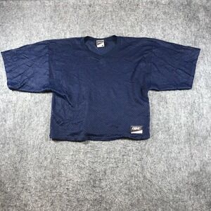 Vintage BIKE Mesh Football Jersey Mens M Blue Practice V Neck Shirt